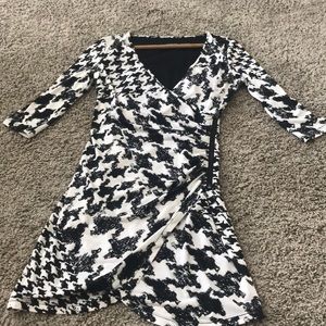 Guess V neck front wrap dress